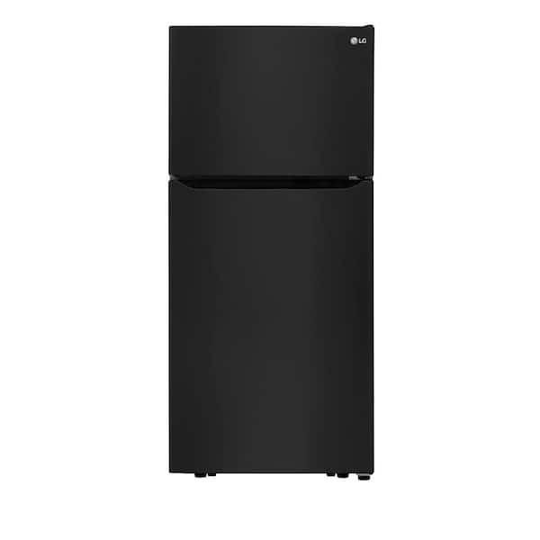 LG 30 in. W 20 cu. ft. Top Freezer Refrigerator w/ Multi-Air Flow and Reversible Door in Black, ENERGY STAR