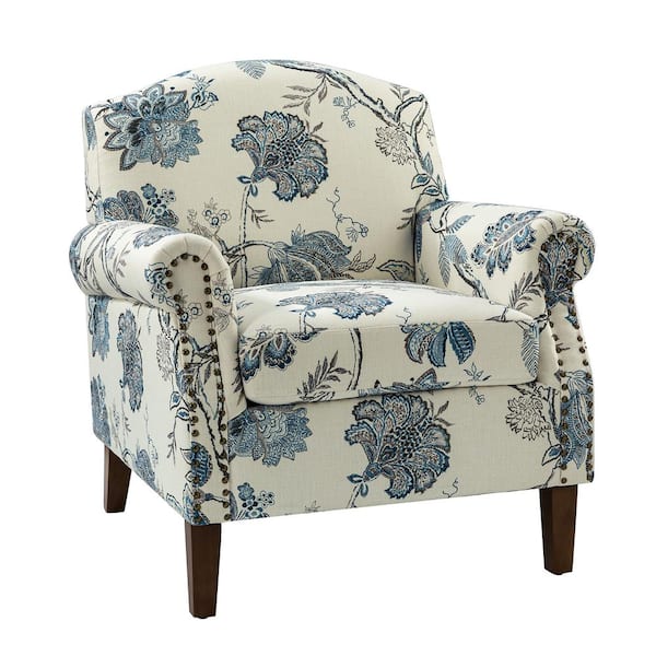 JAYDEN CREATION Gianluigi Jeacobean Armchair with Nailhead Trims ...