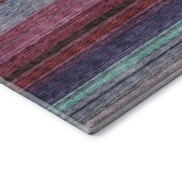Mayfield Premium Machine Washable Abstract AMF979 Lavender 8 ft. x 10 ft. Area Rug