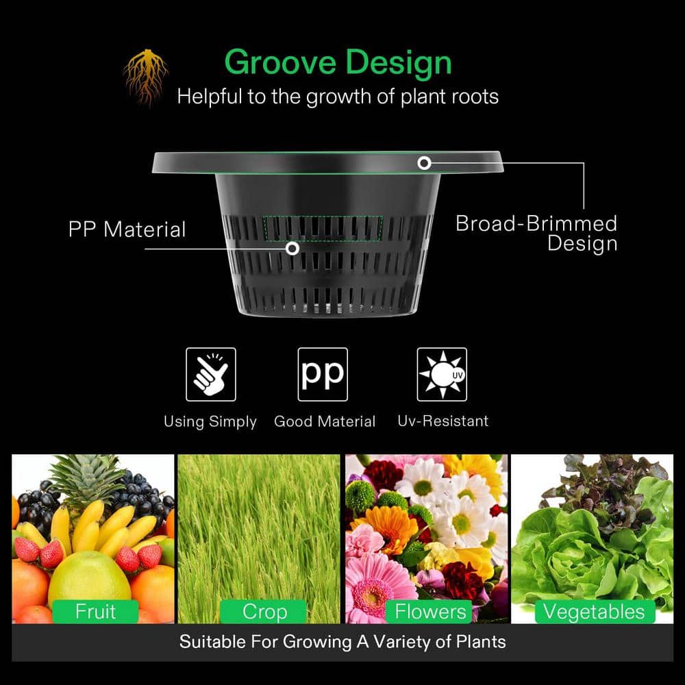 Black 5-Gallon Deep Water Culture Hydroponic System with Air Pump