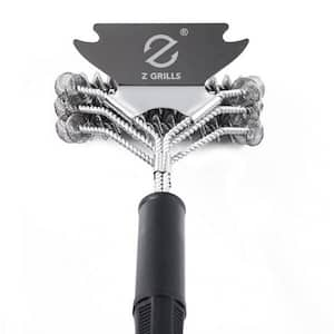 Stainless Steel BBQ Grill Brush with Scraper, Bristle Free, 18 – Zeust