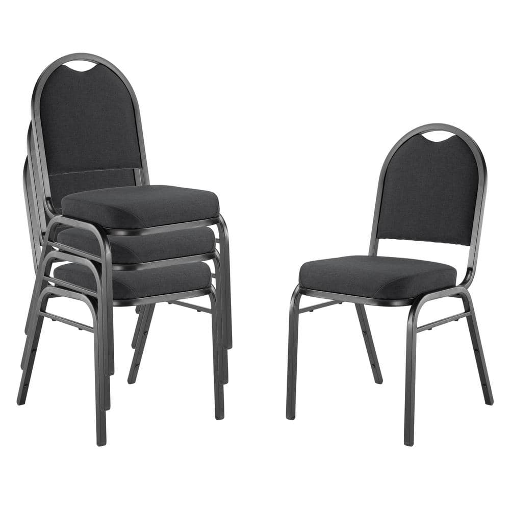 9200-Series Ebony Black Seat/Black Sandtex Frame Premium Fabric Upholstered Stack Chair (Pack of 4) price history on PriceWatchPro