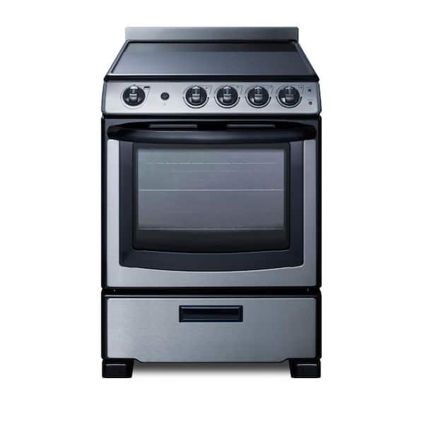 24 in. 2.9 cu.ft. Slide-In Electric Range in Stainless Steel