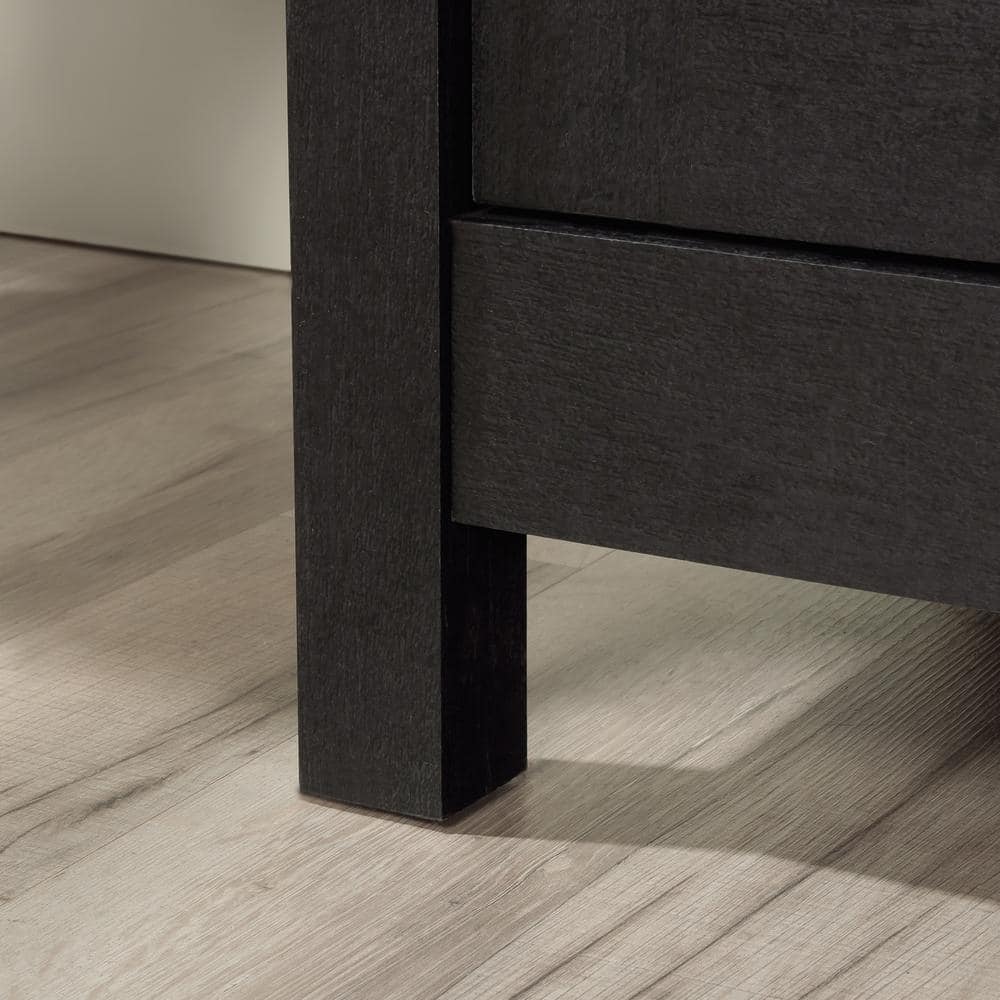 Raven Oak Freestanding Storage Cabinet with Adjustable Shelving