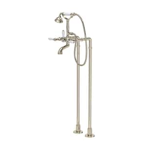 Acqui 2-Handle Freestanding Tub Faucet with Hand Shower in Polished Nickel
