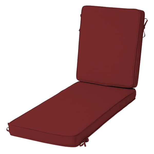 ARDEN SELECTIONS Modern Acrylic Outdoor Chaise Cushion 21 x 46, Classic Red