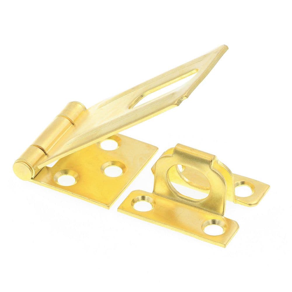 Door and Gate, Safety Hasp Hinge Latch with Fixed Staple 3-1/4 inch with Screws, Brass Plated (Single Pack) price history on PriceWatchPro