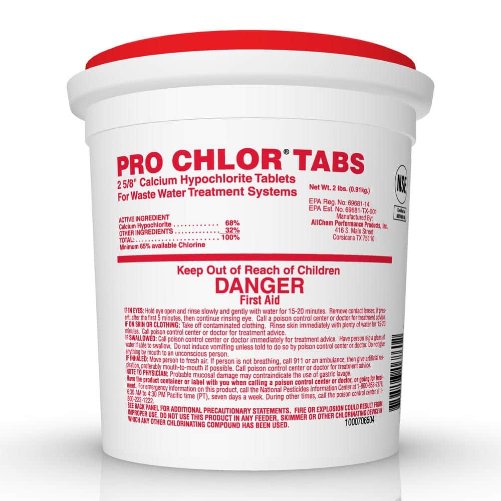 Pro Chlor Tabs Septic Chlorine Tablets 5lb 