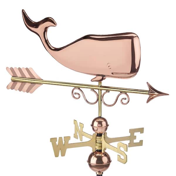Good Directions Pure Copper Save the Whales Weathervane