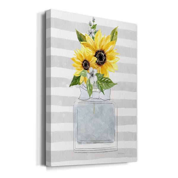 48 X 72 Multi Color Wood Canvas Daisy And Rose  Screen