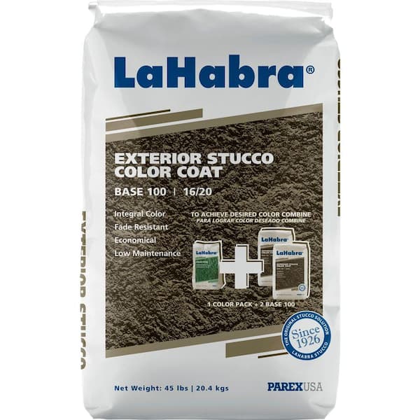 LaHabra 45 lb. Exterior Stucco Color Coat Base 100 16/20 White