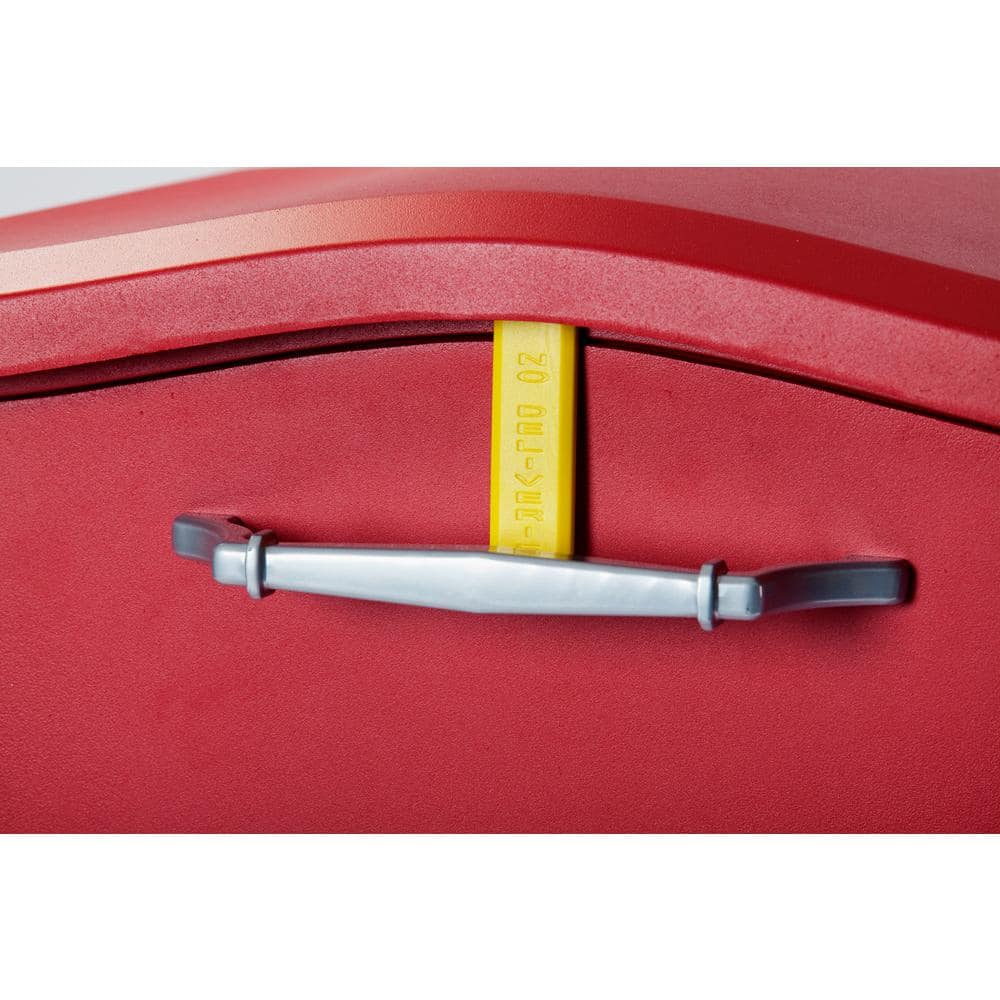 Red Aluminum Lockable Parcel Drop Box with Rotating Drum