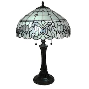 18 in. Tiffany Style White Table Lamp