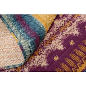 Southwest Multicolored Quilted Cotton Throw