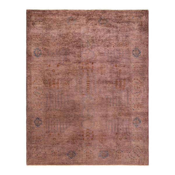 Solo Rugs Vibrance One-of-a-Kind Contemporary Brown 9 ft. 2 in. x 11 ft. 8 in. Overdyed Area Rug