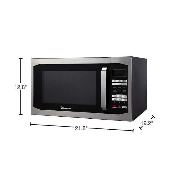 Oster Countertop Microwave Stainless Steel Silver 1.6 cu. ft. 1000-Watt  with Push Button 985115673M - The Home Depot