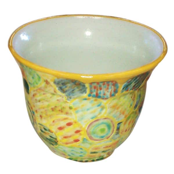 Ravenna Pottery Talavera 7-1/2 in. Round Classic Ceramic Pot - B 3