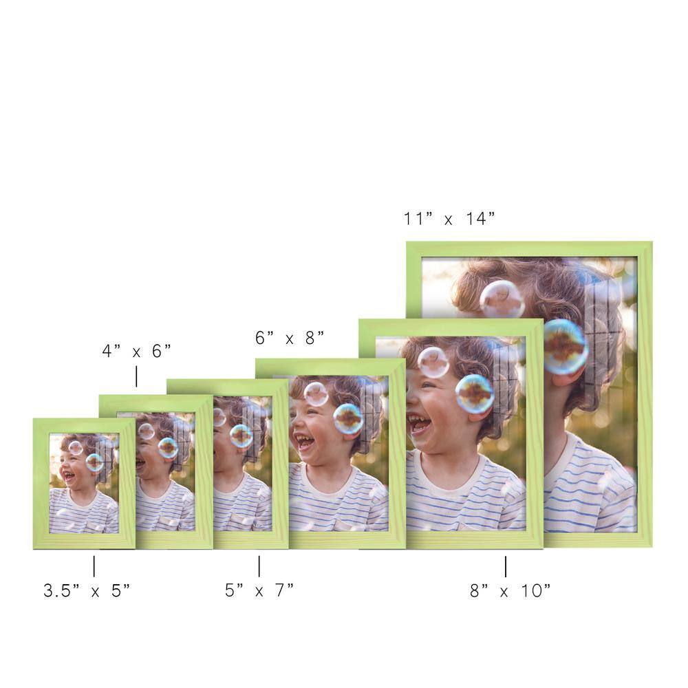 Mint Green 6x8 Matte Wood Picture Frame with Glass