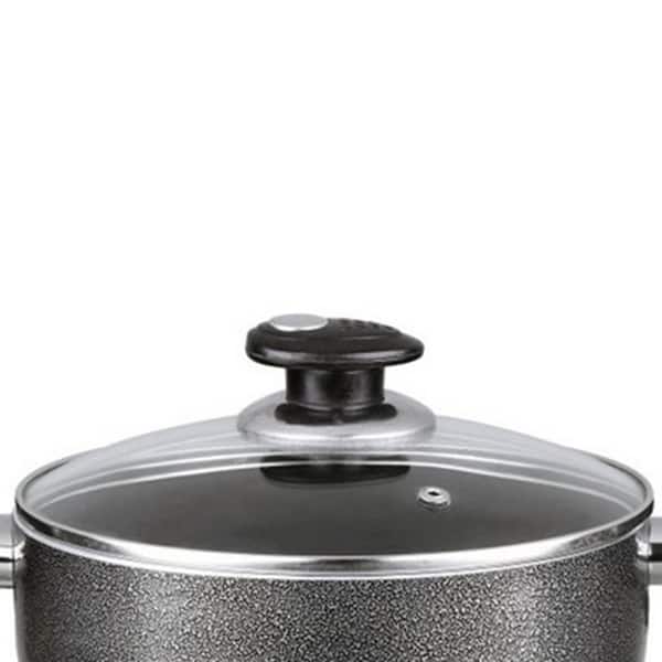 MARTHA STEWART Everyday Bowcroft 5 qt. Aluminum Dutch Oven with Lid in Warm  Grey 985118930M - The Home Depot