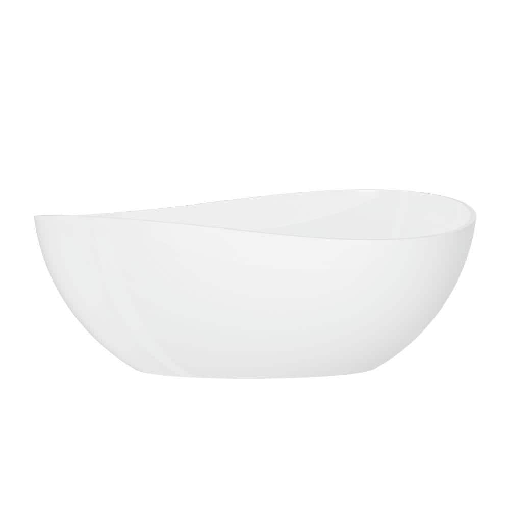 67 Inch Freestanding Solid Surface Bathtub, Modern Soaking Tub for Spacious Household Bathroom price history on PriceWatchPro