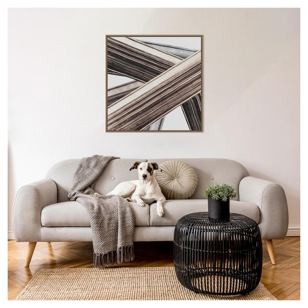 Bold Impressions I Abstract Canvas Print with Bronze Frame