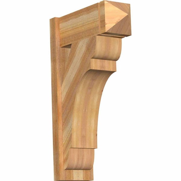 Ekena Millwork 8 in. x 32 in. x 20 in. Olympic Arts and Crafts Rough Sawn Western Red Cedar Outlooker