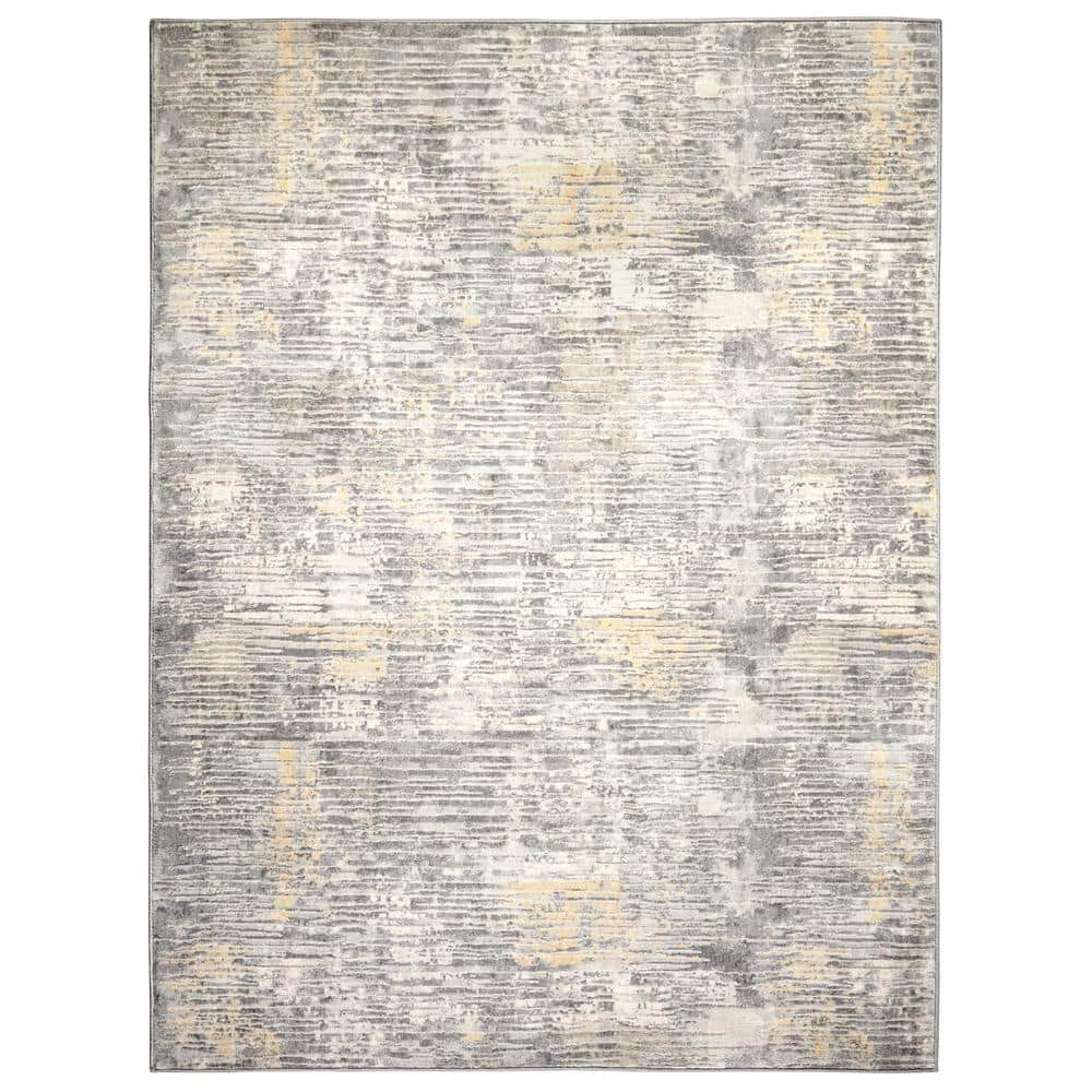 Home Dynamix Melrose Lorenzo Grey/Yellow 8 ft. x 10 ft. Abstract Area Rug  1-7059-921 - The Home Depot