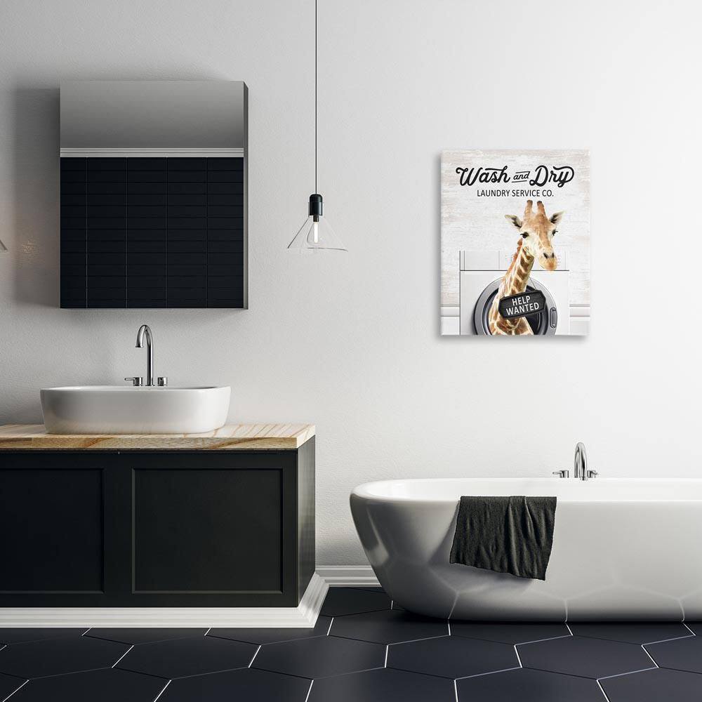 Wash and Dry Laundry Giraffe by Lettered and Lined Unframed Typography Graphic Art Print 30 in. x 24 in. price history on PriceWatchPro