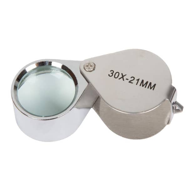 Stalwart 2.25 in. 30x Jewelers Eye Loupe Magnifier with Case