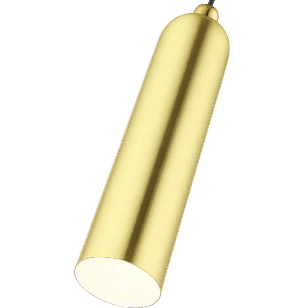 Elegant Satin Brass LED Pendant Light for Indoor/Outdoor Use