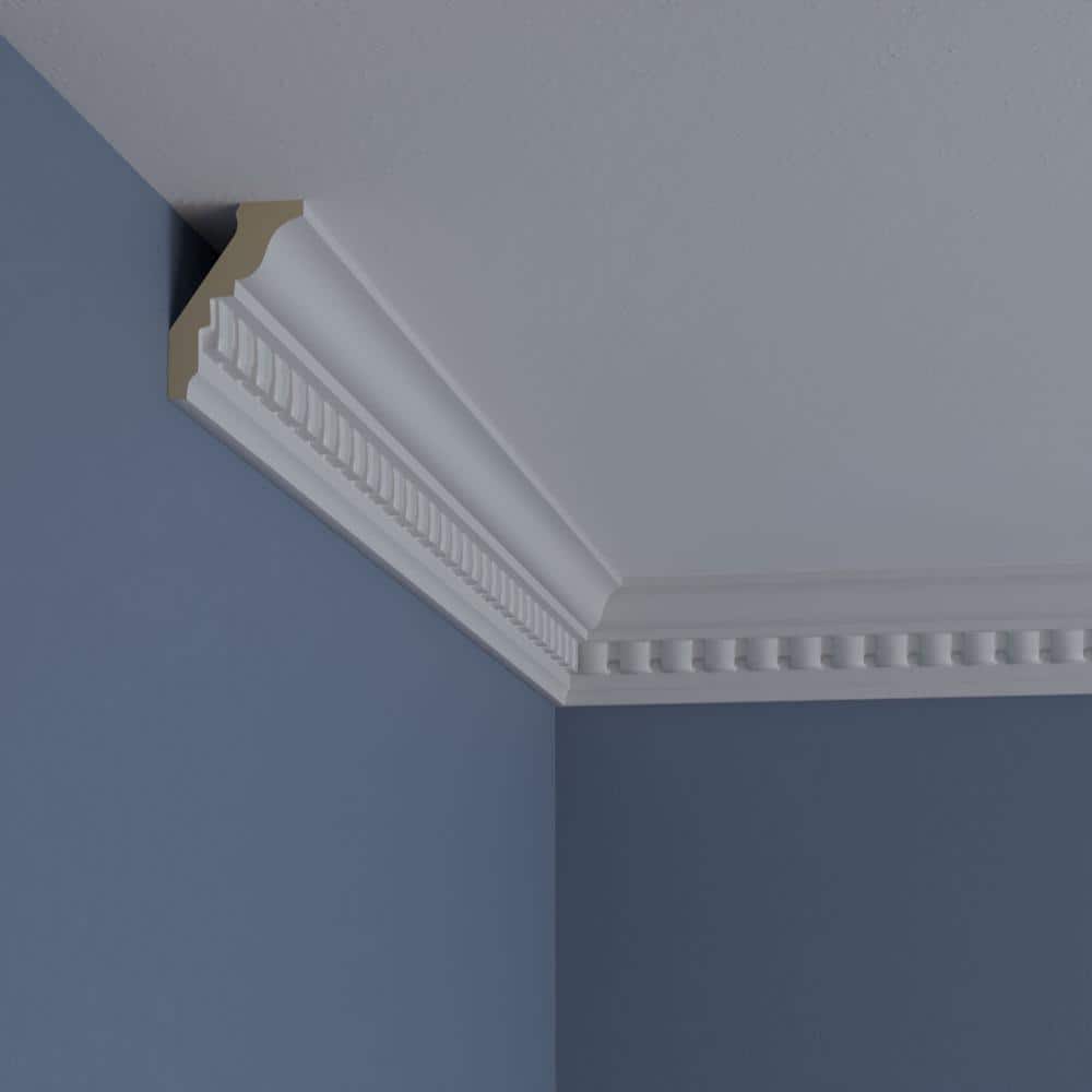Primed Polyurethane Dentil Crown Moulding 94.5" Length