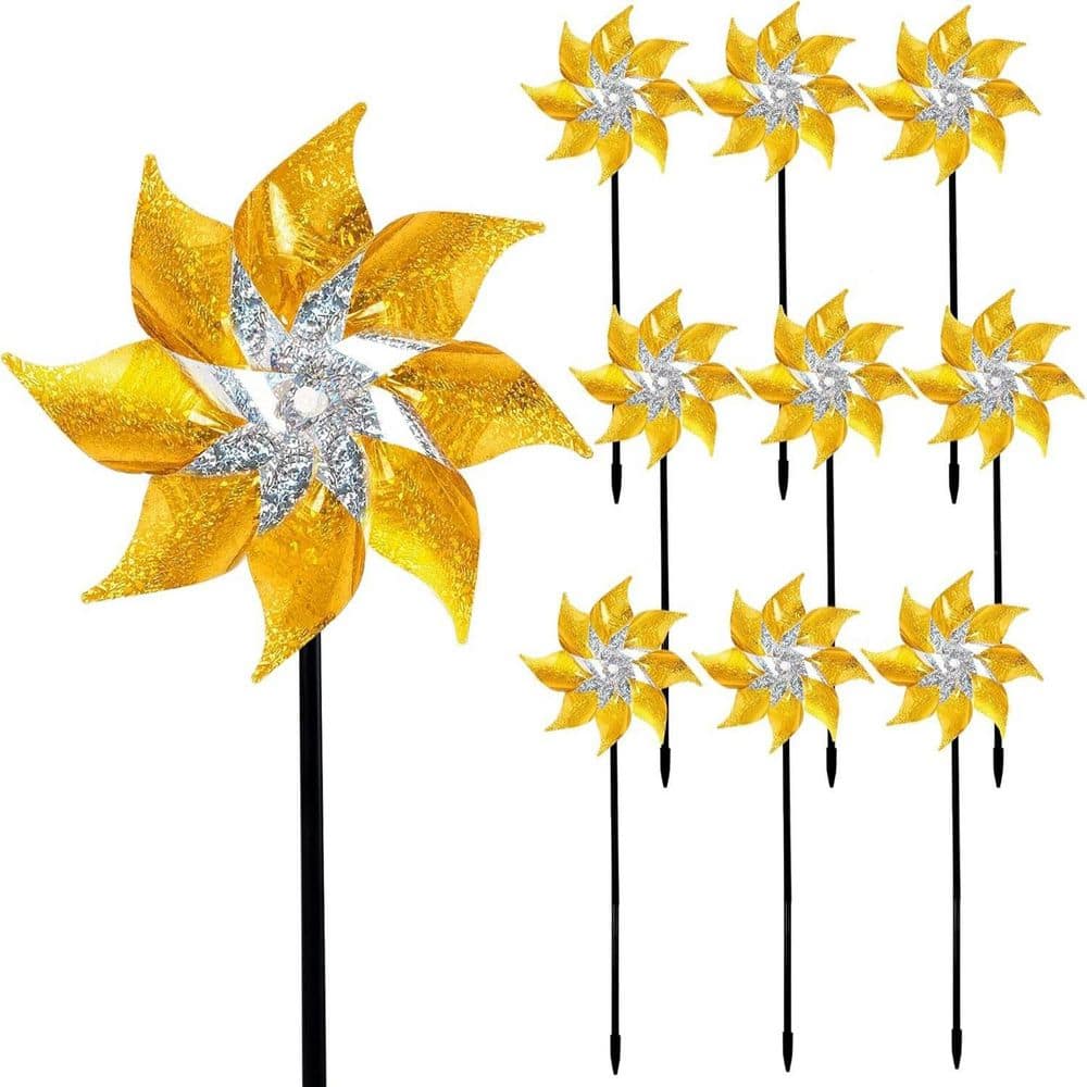 10-Pack Reflective Windmills with Stakes, Super Shiny Windmills for Garden Decoration, Bird Repellent Device price history on PriceWatchPro