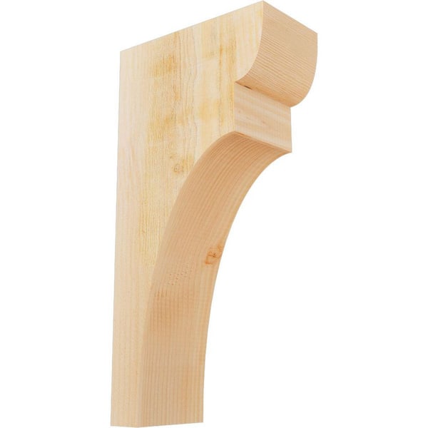 Ekena Millwork 6 in. x 12 in. x 24 in. Douglas Fir Yorktown Rough Sawn Corbel