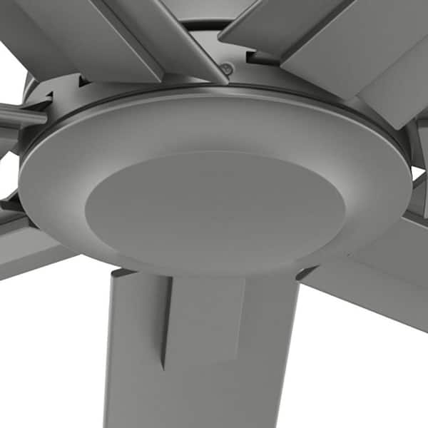 Hunter - Downtown 60 in. 6-Speed Ceiling Fan in Matte Silver with Wall Control For Patios or Bedrooms