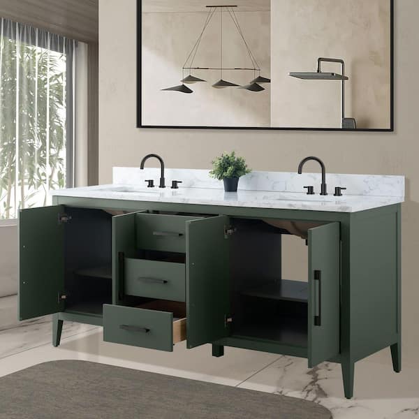 remodel 05 V.A. 『VANITY BOX』 Vanity Art 72 in. W x 22 in. D x 34 in. H Double Sink