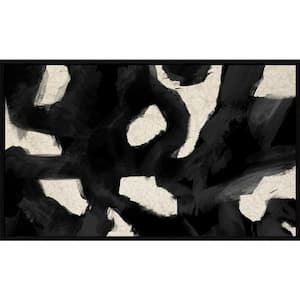 21-1/2 in. x 35-1/2 in. "Geographical Abstraction" Framed Canvas Wall Art