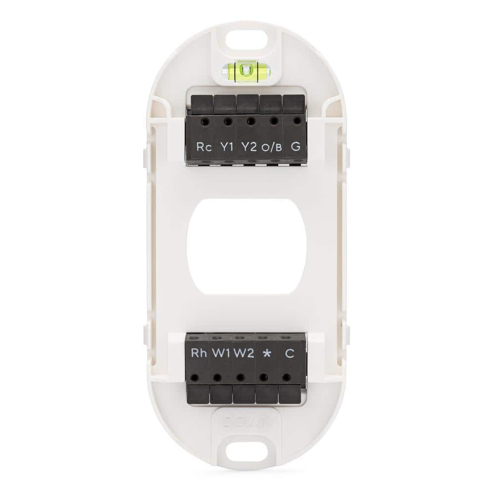 Black and White Smart WiFi Programmable Thermostat with Trim Plate