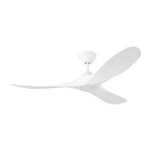 Maverick Coastal 52 in. Modern Outdoor Wet Rated DC Matte White Ceiling Fan with White Blades and Remote Control