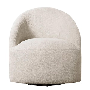 Bonn Cream Microfiber Arm Chair with Upholstered 360 Degree