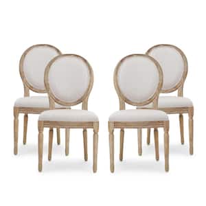 Phinnaeus Beige Fabric Upholstered Dining Chair (Set of 4)