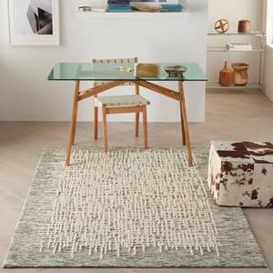 Vail Ivory/Multi 5 ft. x 7 ft. Contemporary Area Rug
