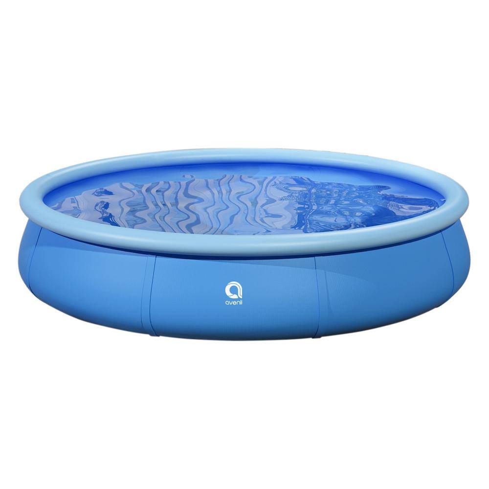 Jilong 12 ft. Round 30 in. Deep Family Inflatable Pool Outdoor Garden ...