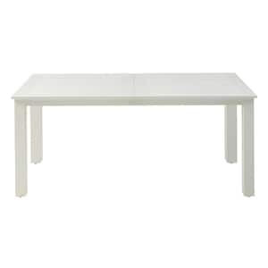 HIPS Outdoor Dining Table, 70.86" Rectangular All Weather Dining Table for 4-6 Persons, for Outdoors and Indoors White