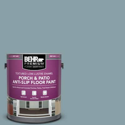 1 gal. #BNC-18 Aqua Gray Textured Low-Lustre Enamel Interior/Exterior Porch and Patio Anti-Slip Floor Paint