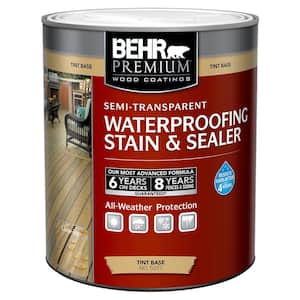 1 qt. Deep Base Semi-Transparent Waterproofing Exterior Wood Stain and Sealer