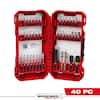 Milwaukee SHOCKWAVE Impact Duty Alloy Steel Screw Driver Drill Bit Set (40-Piece) 48-32-4022