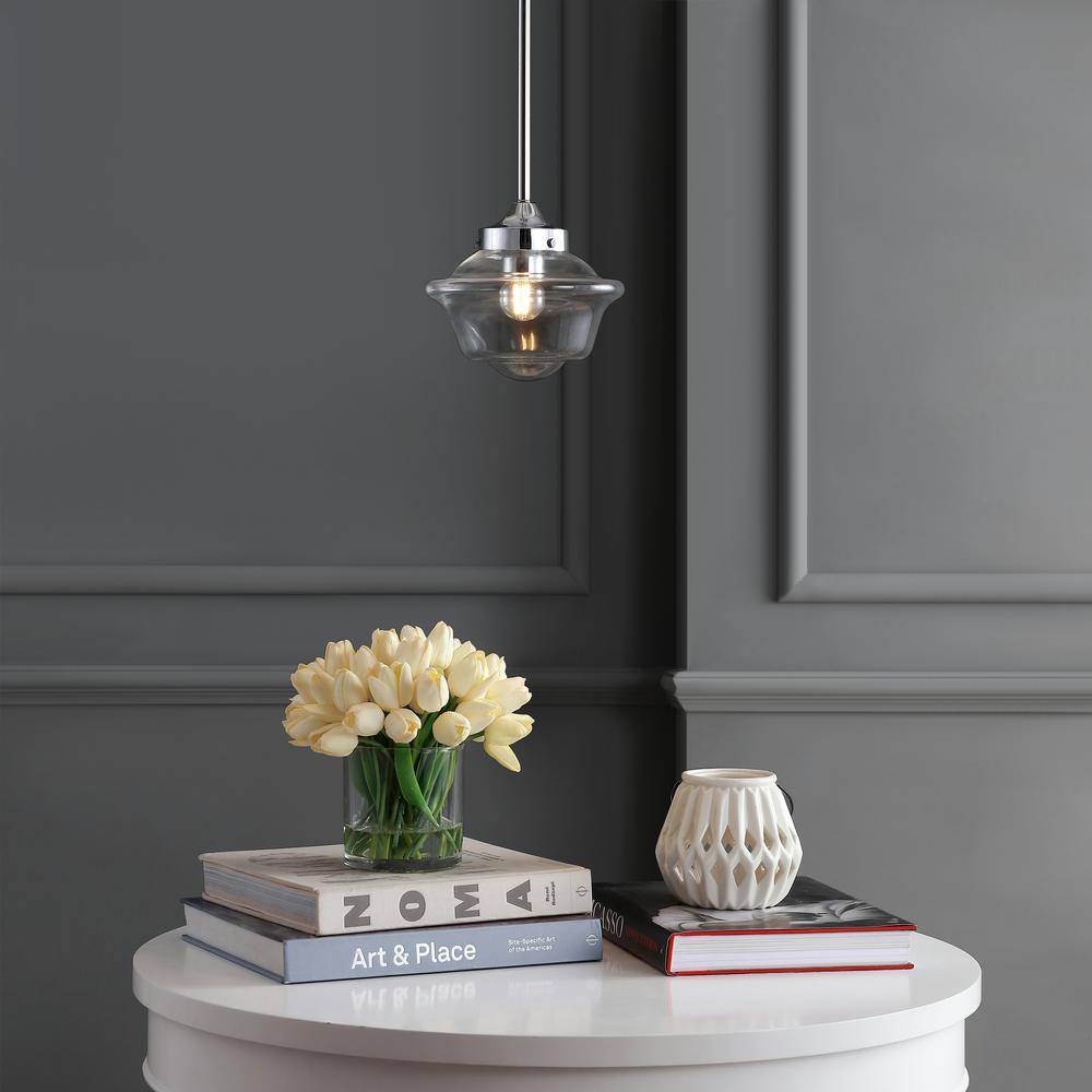 Kurtz 7.25" Chrome Glass LED Pendant Light