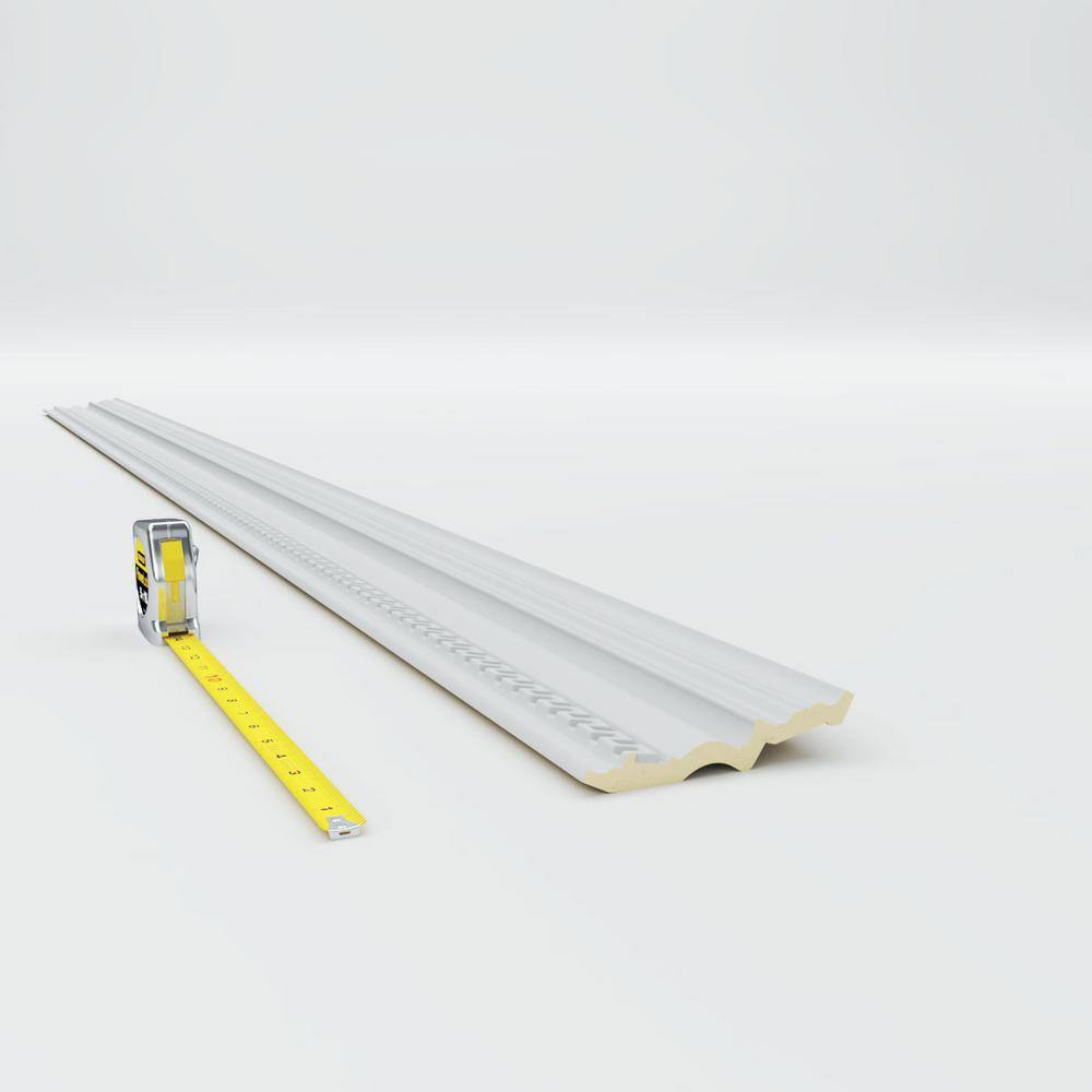 Primed White Urethane Crown Moulding 94.5" Length