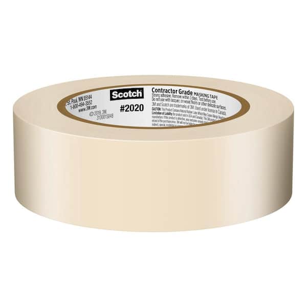 Brixwell MT30060 Pro Grade General Purpose Masking Tan Tape 3 Inch x 60  Yard Made in the USA