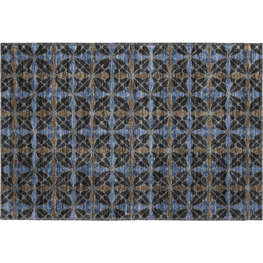 Mayfield Premium Machine Washable Abstract AMF2469 Black 2 ft. x 3 ft. Accent Rug price history on PriceWatchPro